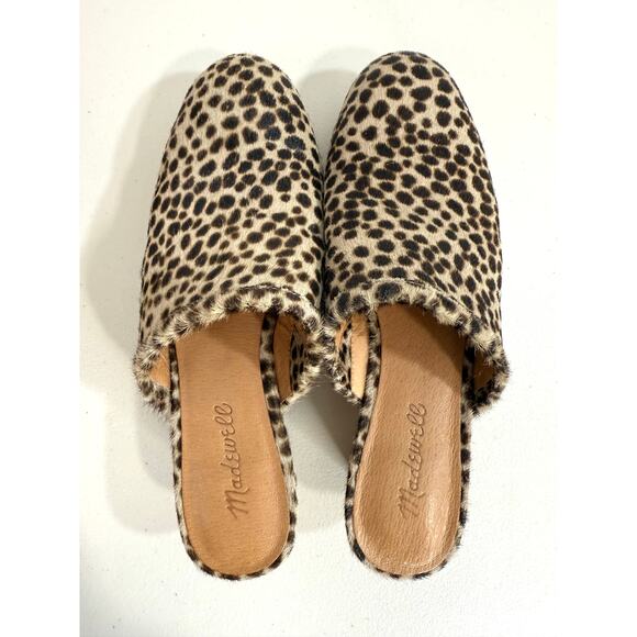 Madewell The Ruby Clog in Dotted Calf Hair Driftwood Grey Multi Women's Size 7 - Picture 6 of 12